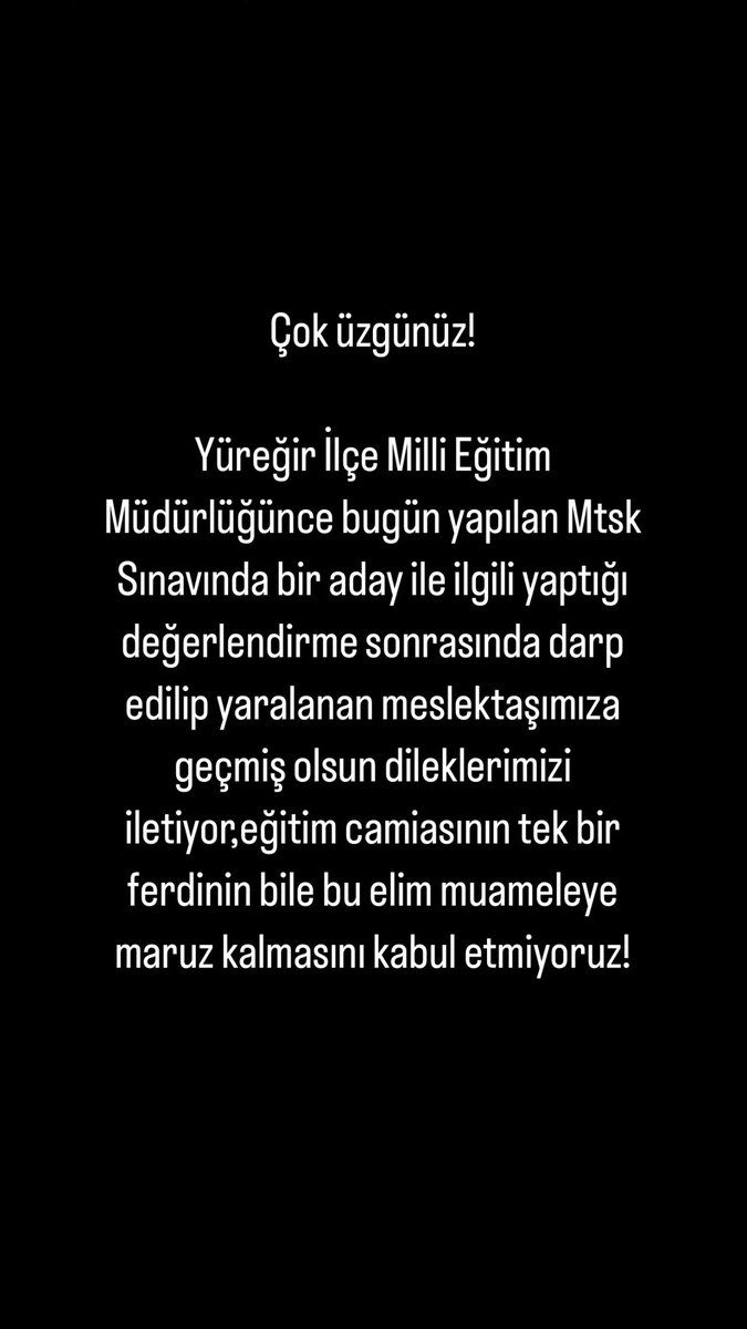 Yüreğir İlçe Milli Eğitim Müdürlüğü'nden Açıklama