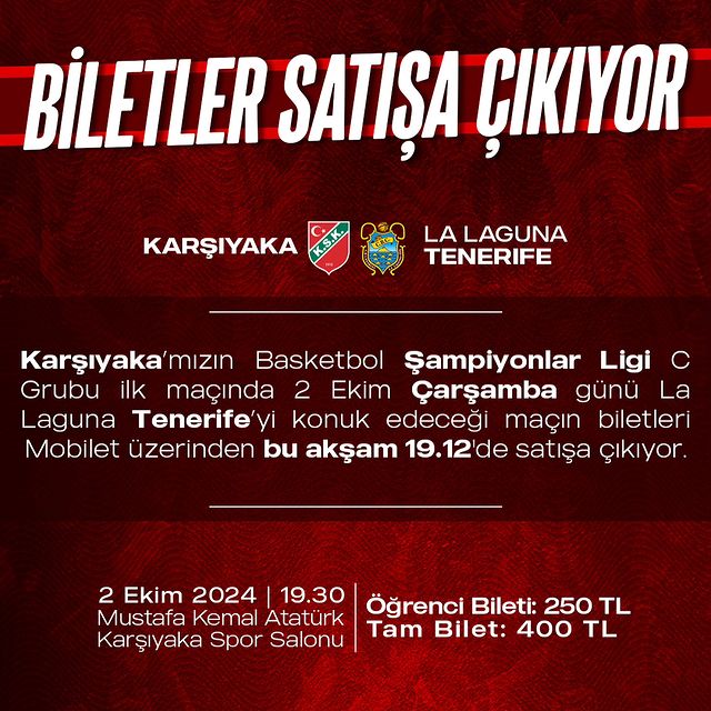 Karşıyaka Basketbol'dan Önemli Bilgilendirme