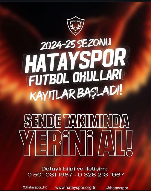 Hatayspor Futbol Okulu Kayıtları Başladı