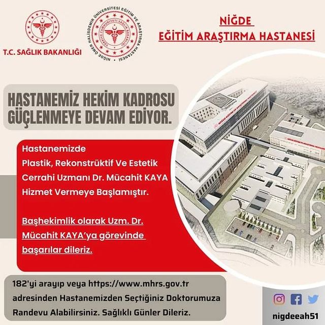 Niğde Eğitim ve Araştırma Hastanesi’ne Yeni Uzman Ataması