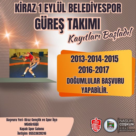 İzmir Kiraz'da Güreş Kursları Başlıyor