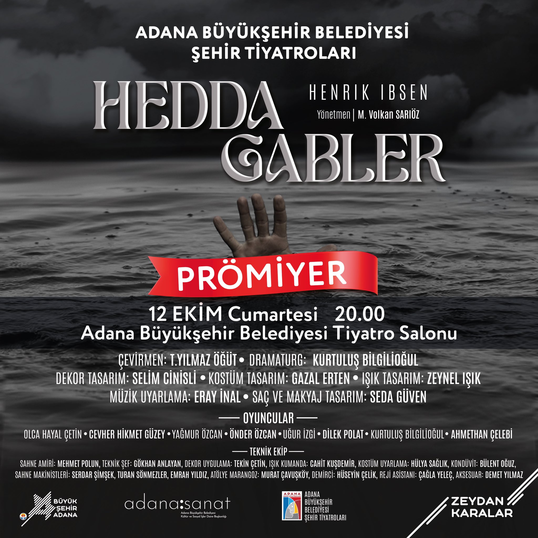 Adana Büyükşehir Belediyesi Şehir Tiyatroları'ndan Yeni Oyun: Hedda Gabler