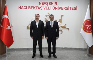 Ali Yalçın, Nevşehir Hacı Bektaş Veli Üniversitesi Rektörü Semih Aktekin’i ziyaret etti