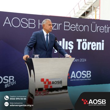 Adana Organize Sanayi Bölgesi'nde Yeni Hazır Beton Üretim Tesisi Açıldı