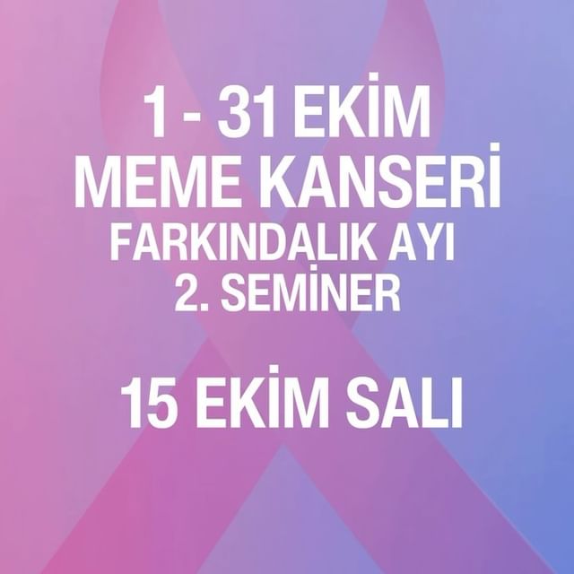 1-31 Ekim Meme Kanseri Farkındalık Ayı