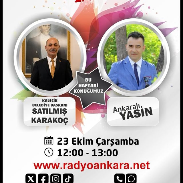 Kalecik Belediye Başkanı Satılmış Karakoç, Ankaralı Yasin Show programına konuk olacak