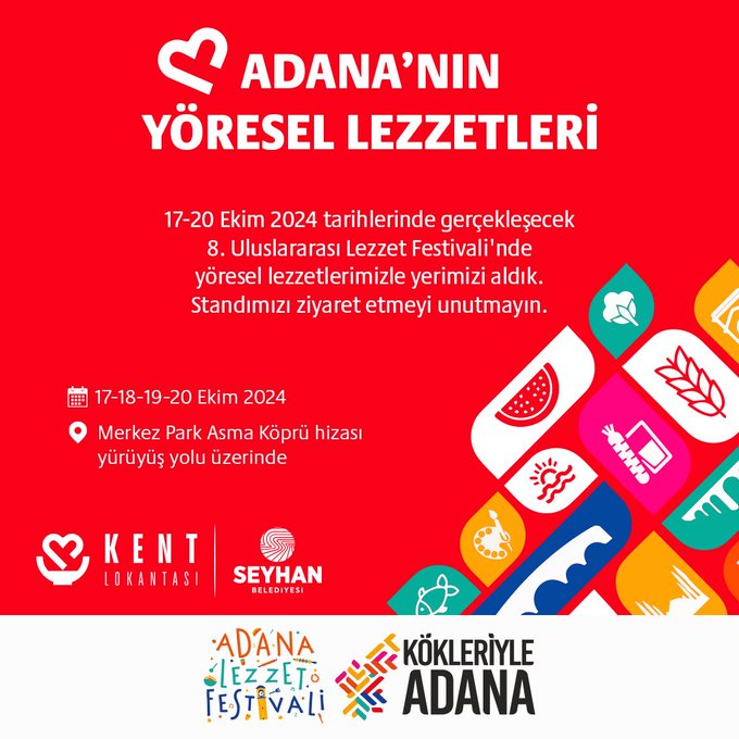 Adana’nın Yöresel Lezzetleri Festivali'nde Sevgiyle Sunulacak