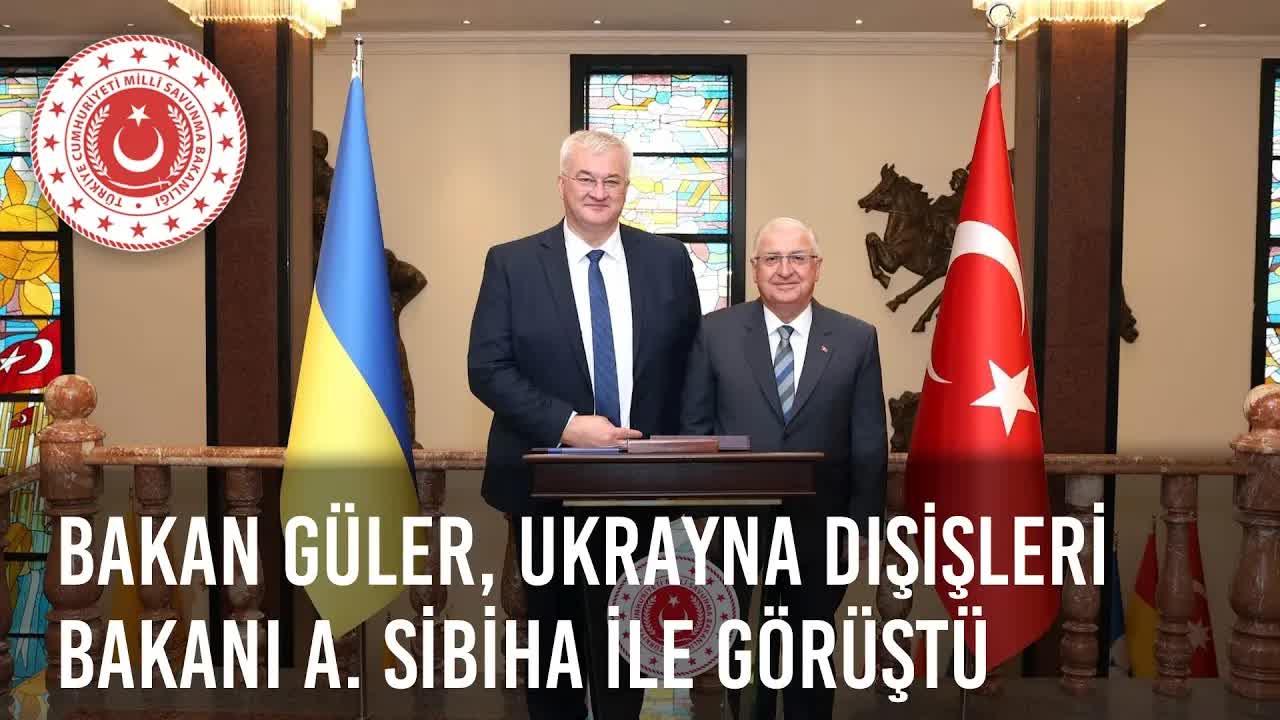 Millî Savunma Bakanı Yaşar Güler, Ukrayna Dışişleri Bakanı Andriy Sibiha İle Görüştü