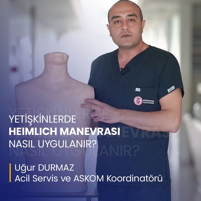 Gaziosmanpaşa Hastanesi Acil Servis Sorumlusu Uğur Durmaz Hayat Kurtaran Manevraları Öğretiyor