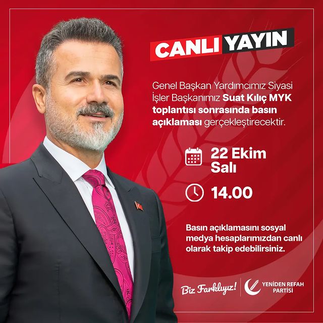 YRP Genel Başkan Yardımcısı Basın Açıklaması Yapacak