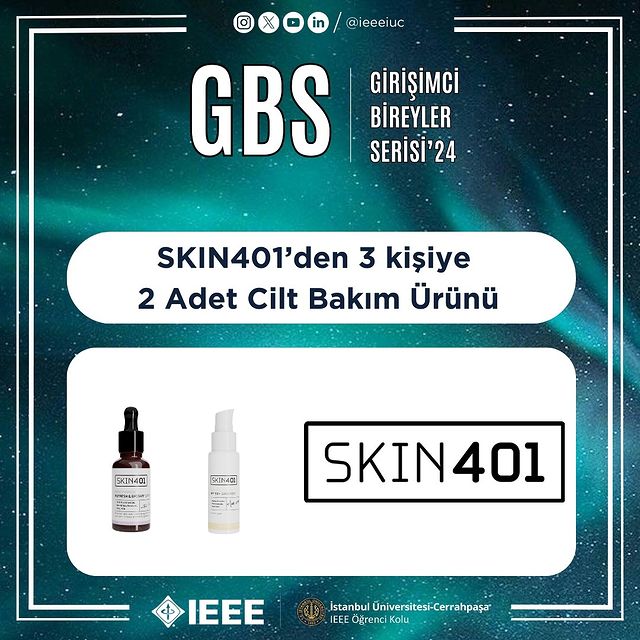 Girişimci Bireyler Serisi'nde SKIN401 Markası Çekiliş Düzenliyor