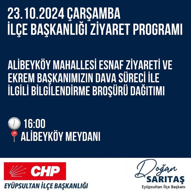 Alibeyköy Mahallesi Esnaf Ziyareti Programı