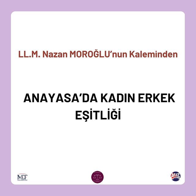 Kadın-Erkek Eşitliği Üzerine Anayasal Vurgular