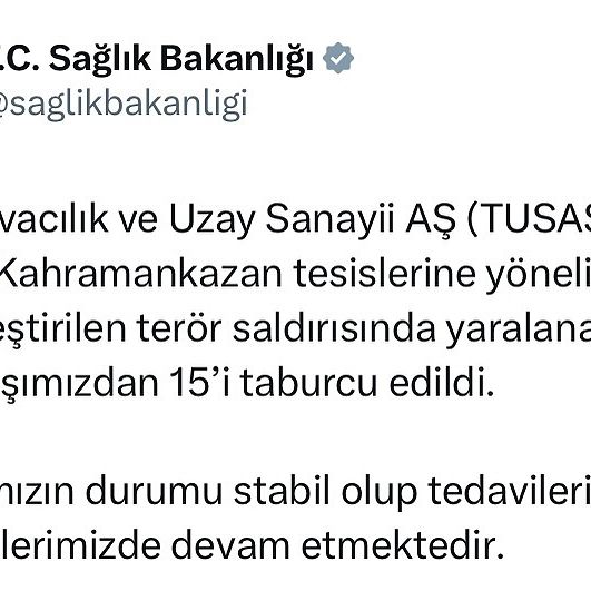 TUSAŞ Saldırısında Yaralananların Durumu