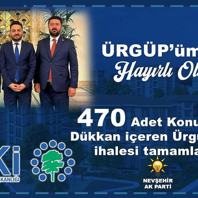 Ürgüp'e 470 Konut ve 2 Ticaret Merkezi İçin İnşaat Başladı