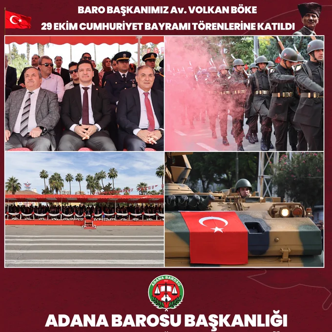 Adana Barosu Başkanı Av. Volkan Böke Cumhuriyet Bayramı'nda Vatandaşlarla Buluştu