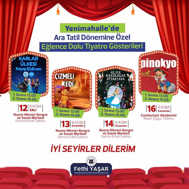 Yenimahalle'de Geleneksel Çocuk Tiyatroları Festivali Başlıyor