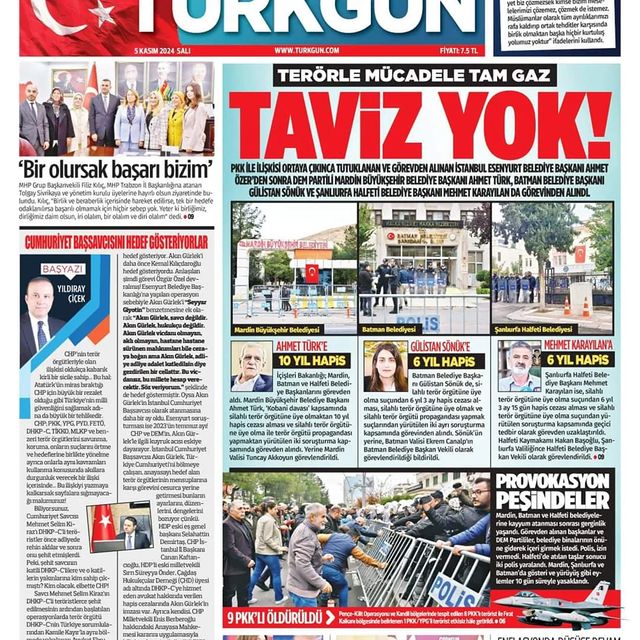 Gazetemizin 5 Kasım 2024 Salı Tarihli Özel Sayısı