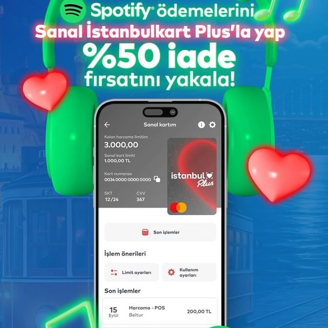 İstanbulkart ile Spotify Ödemeleri Yarı Fiyata İndi!