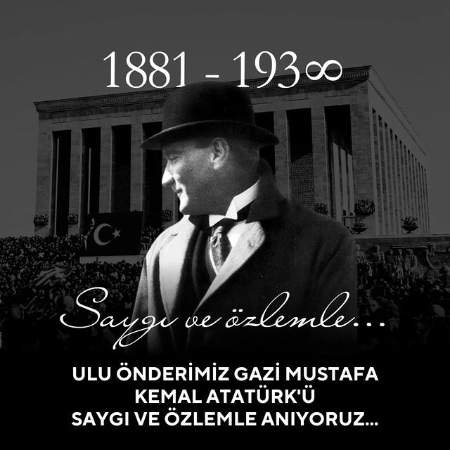 
    Cumhuriyetimizin Kurucusu Gazi Mustafa Kemal Atatürk'ü Anma Gününde Saygıyla Anıyoruz
  