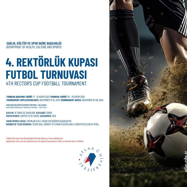 Rektörlük Kupası Futbol Turnuvası İçin Başvurular Başladı!