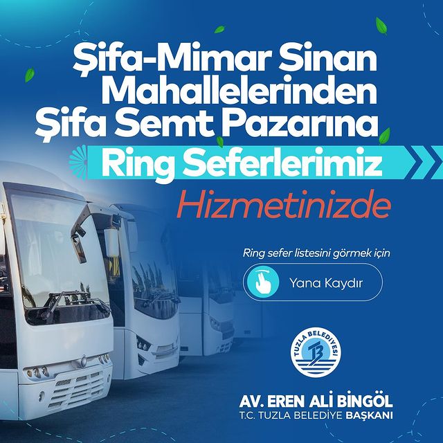 İstanbul Tuzla Belediyesi, Semt Pazarına Ring Seferleri Başlattı