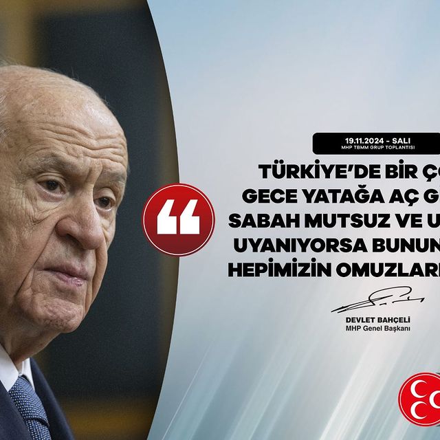 MHP Genel Başkanı Devlet Bahçeli: 