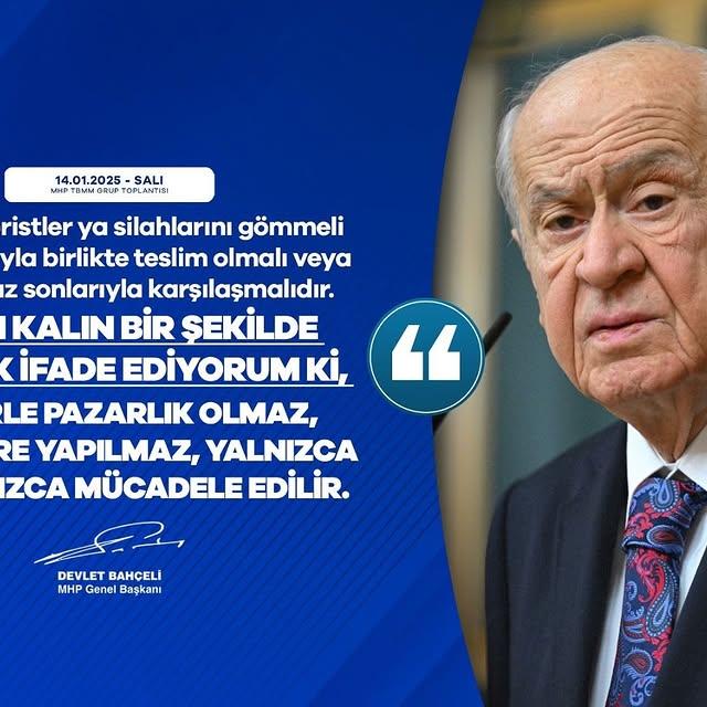 Devlet Bahçeli: Terörle Mücadelede Kararlılığımızı Sürdüreceğiz