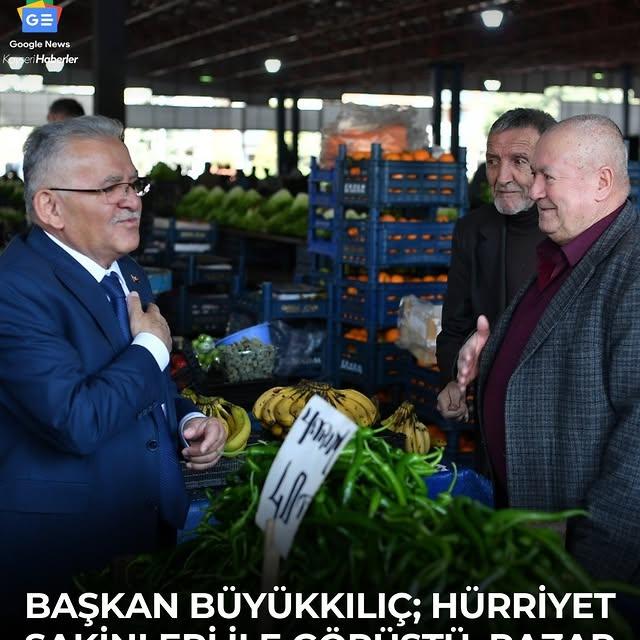 Kayseri'de Ramazan Ziyaretleri: Başkan Büyükkılıç Hürriyet Mahallesi'nde Esnaf ve Vatandaşla Buluştu