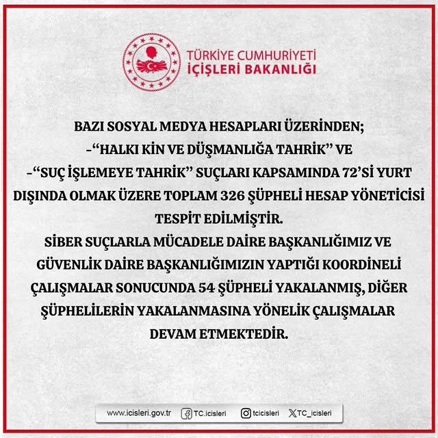 Sosyal Medya Hesaplarına Operasyon: 326 Şüpheli Tespit Edildi, Gösterilerde 16 Polis Yaralandı