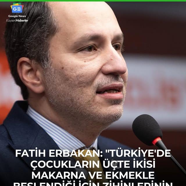 Erbakan: Çocukların Beslenme Alışkanlıkları Zihinsel Gelişimi Olumsuz Etkiliyor