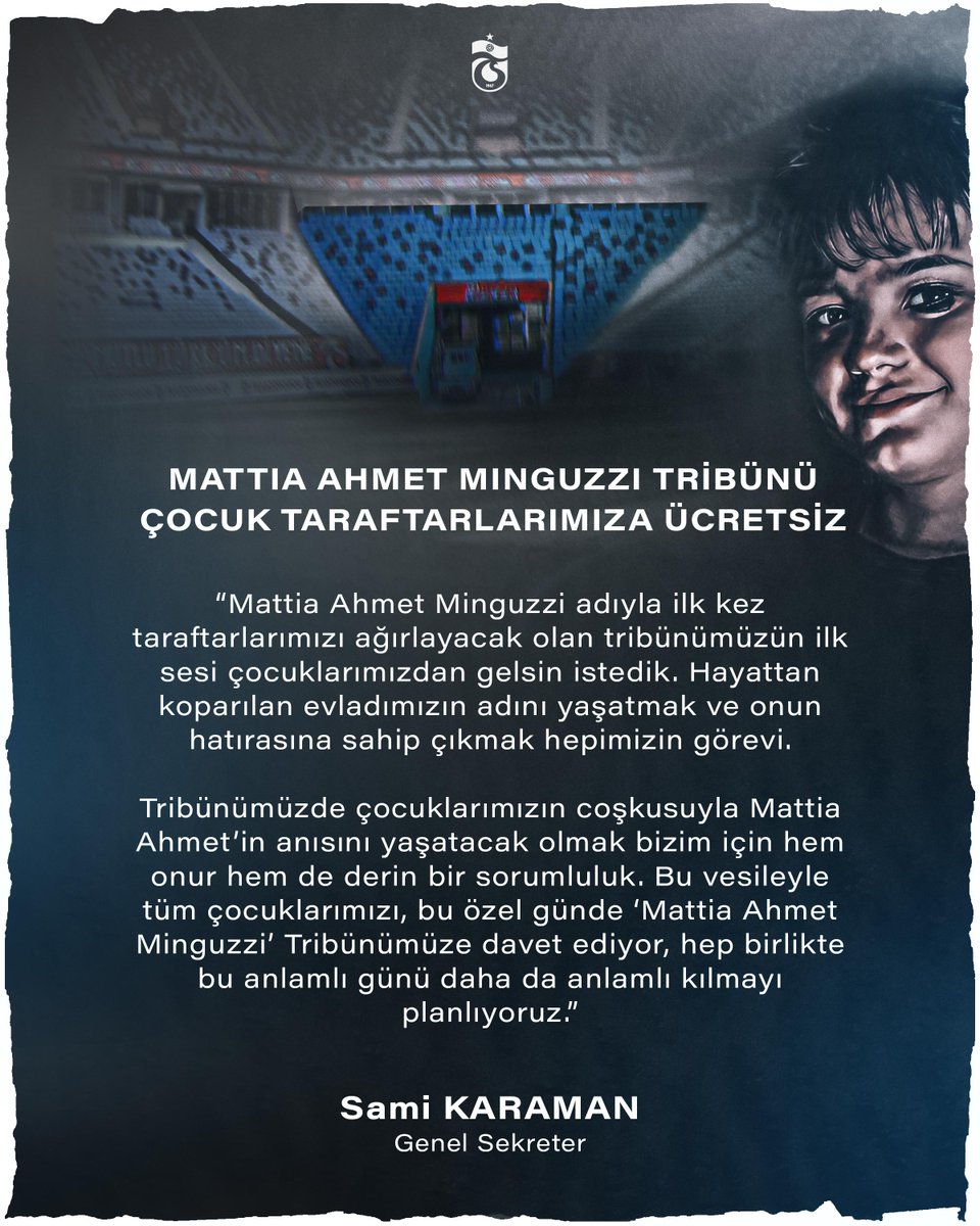 Trabzonspor, Kadıköy'de Yaşamını Yitiren Taraftarın Adını Taşıyan Tribünü Ücretsiz Açacak