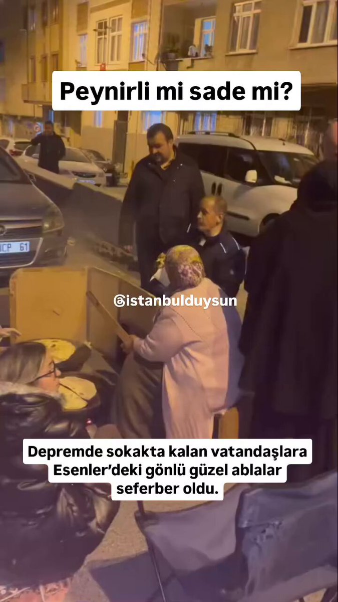 Esenler'de Depremzedelere Gözleme Desteği