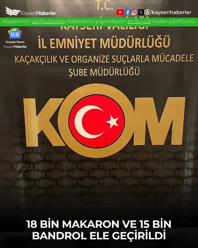 Kayseri'de Kaçakçılık Operasyonunda Çok Sayıda Şüpheli Yakalandı, Ele Geçirilen Ürünlerin Değeri Yüksek