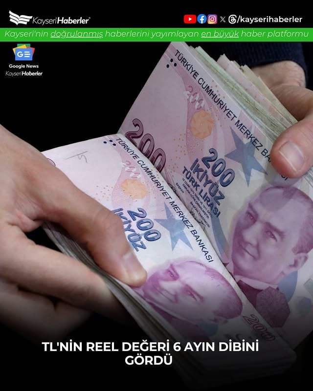 Reel Döviz Kuru Endeksi Nisan'da Düşüş Kaydederek TL'nin Değerini Etkiledi