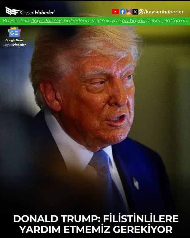 Trump: Filistinlilere Yardım Etmemiz Gerekiyor, Gazze'de Açlıktan Ölenler Var