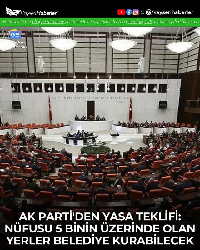 Kayseri ve Diğer Yerleşim Yerlerinde Belediye Sayısı Azaltılabilir