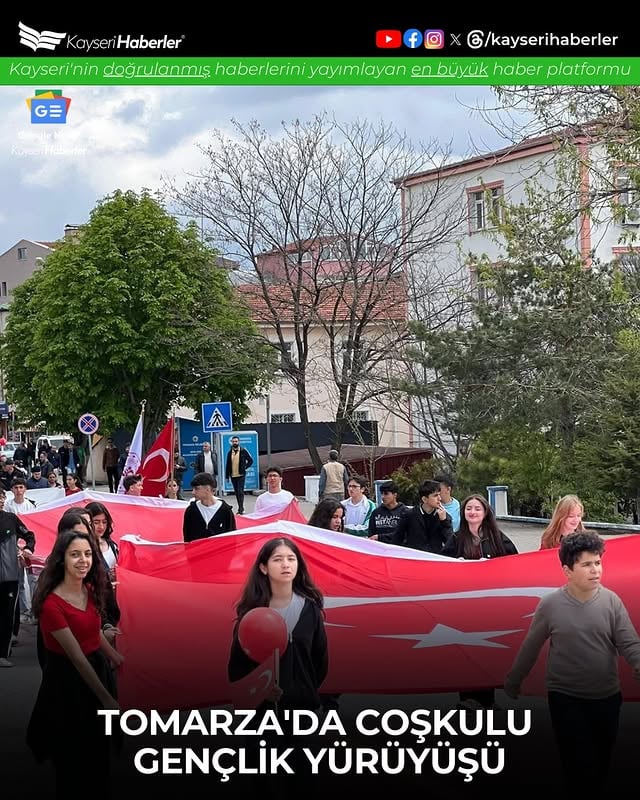 Kayseri'de Atatürk'ü Anma Yürüyüşü ve Gençlik Haftası Etkinlikleri