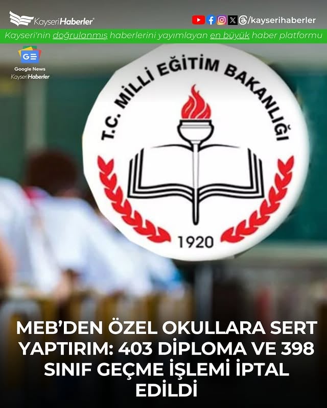 Özel Okullarda Usulsüzlük Skandalı: Binlerce Öğrencinin Diploması İptal Edildi