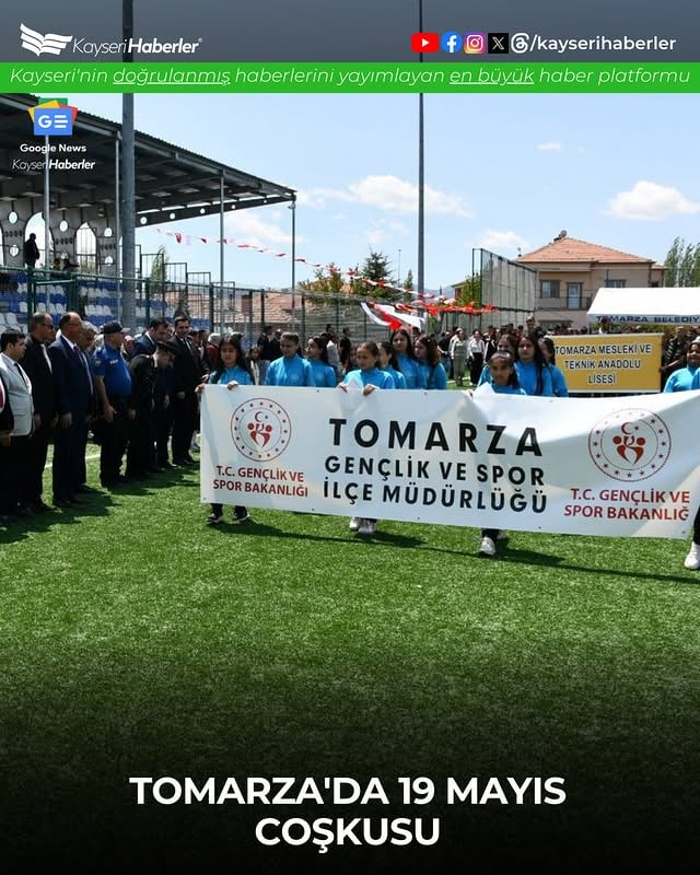 Kayseri'nin Tomarza İlçesinde 19 Mayıs Coşkusu