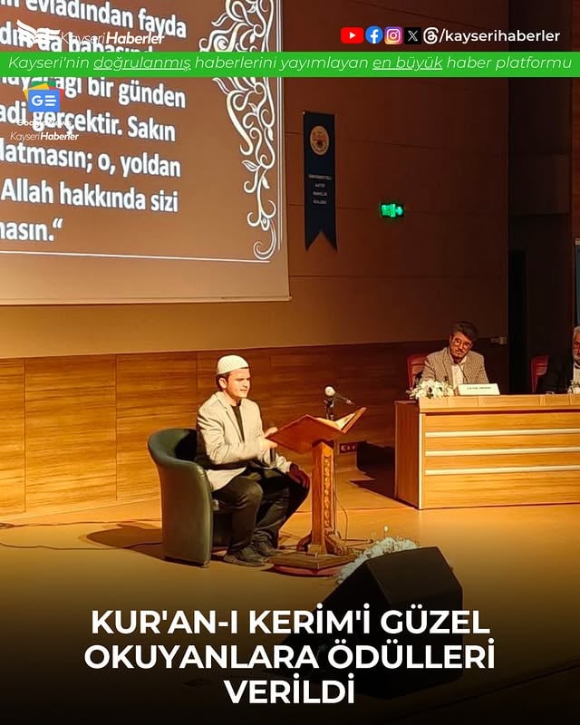 Kayseri'de Üniversiteli Gençler Kur'an-ı Kerim'i Güzel Okuma Yarışması'nda Buluştu
