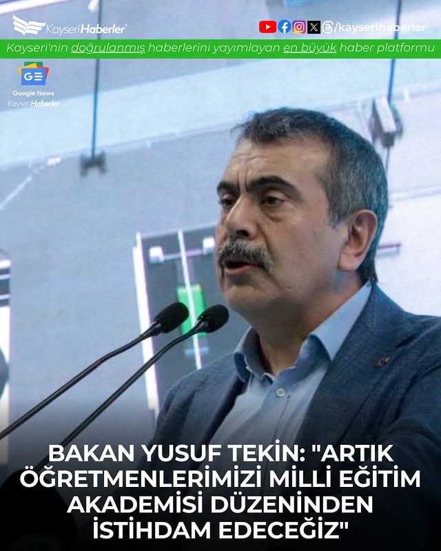 Milli Eğitim Bakanı Tekin'den Öğretmen Alımında Yeni Dönem Açıklaması