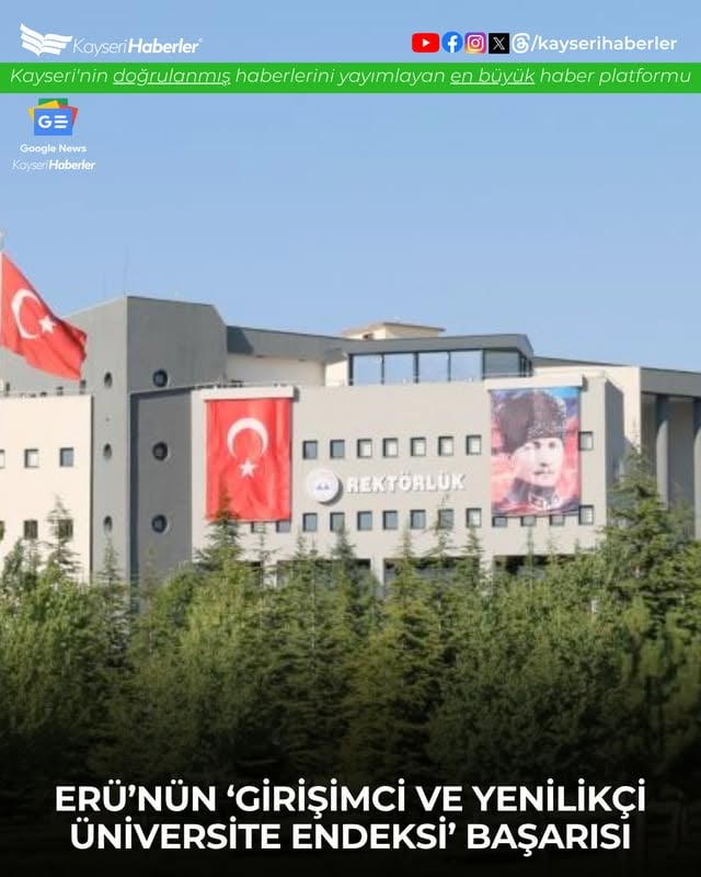 Erciyes Üniversitesi, TÜBİTAK Girişimci ve Yenilikçi Üniversite Endeksi'nde Yükselişte