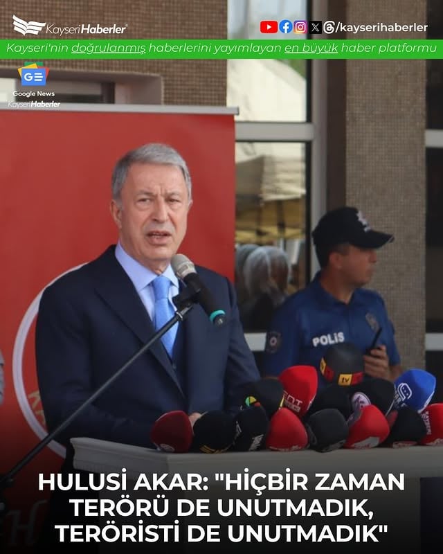 Hulusi Akar: Terörsüz Türkiye Hedefiyle Kararlılıkla İlerliyoruz