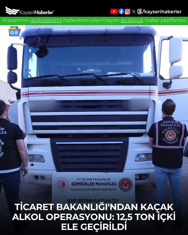 Kayseri'de 15 Milyon Liralık Kaçak Alkollü İçki Operasyonu