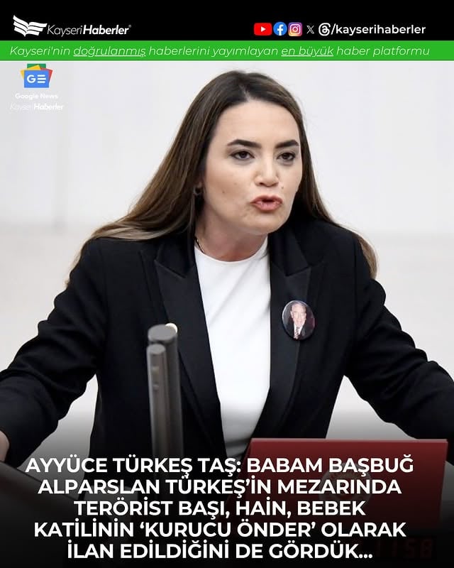 İYİ Partili Türkeş Taş: Babamın Mezarı Terörist Başının Kurucusu Olarak İlan Edildi