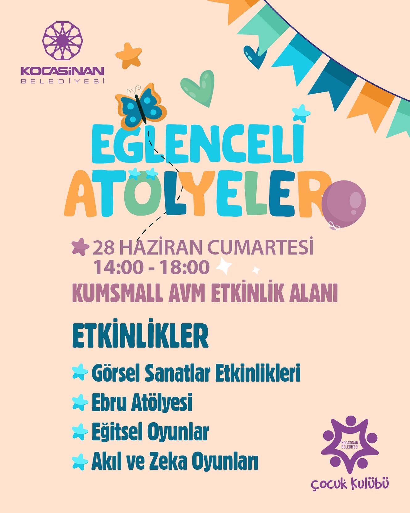 Kocasinan Belediyesi Çocuk Kulübü'nden Eğlenceli Atölyeler