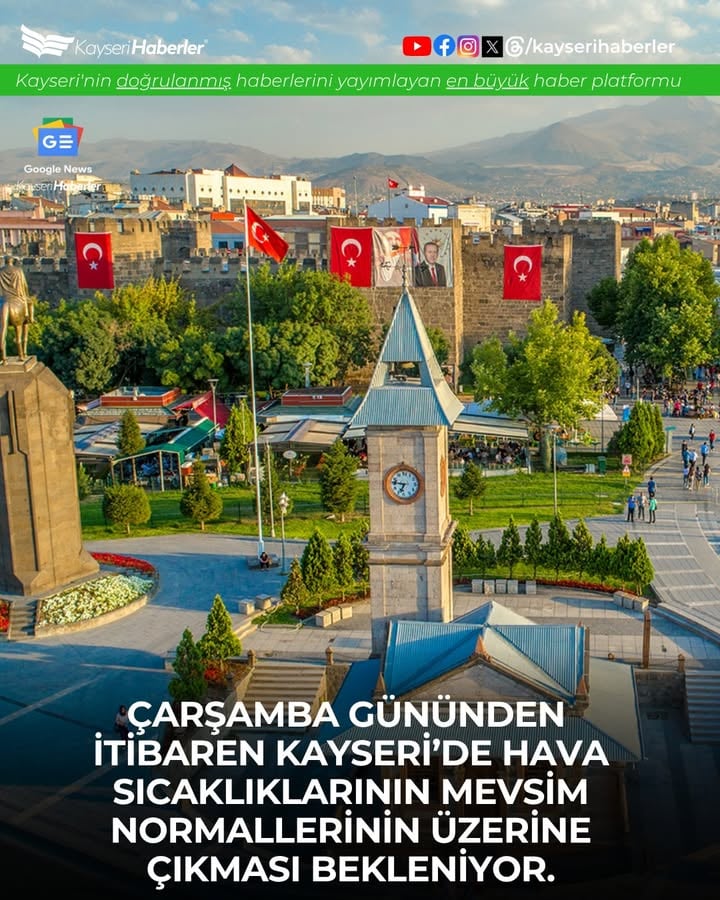 Kayseri'de Hava Sıcaklıkları Artıyor: Mevsim Normallerinin Üzerine Çıkacak