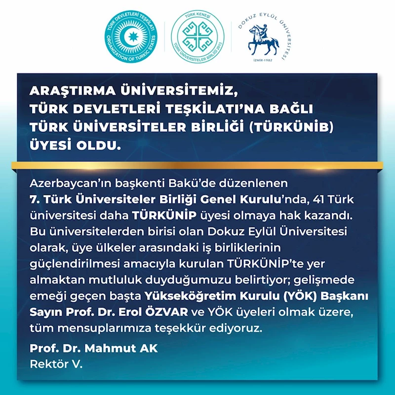 Dokuz Eylül Üniversitesi, Türk Devletleri Teşkilatı
