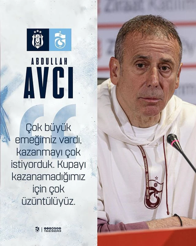 Trabzonspor Teknik Direktörü Abdullah Avcı, Ziraat Türkiye Kupası Finali Hakkında Konuştu